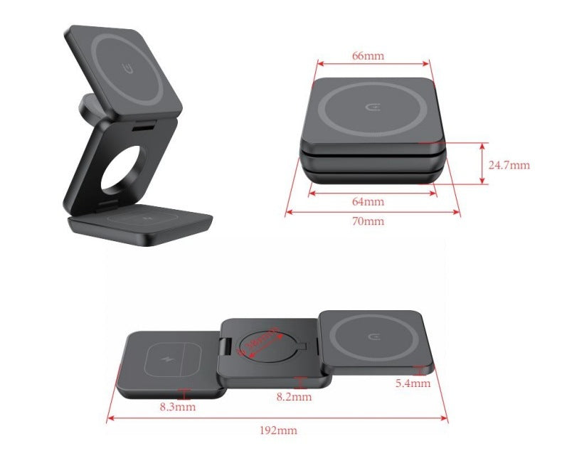 Magnetic Suction Wireless Charging and Folding Phone Holder