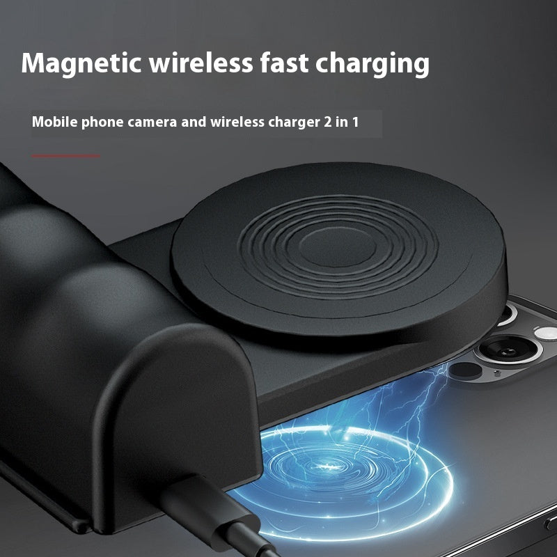 Carbon Fiber Wireless Charging Phone Stand Live Streaming