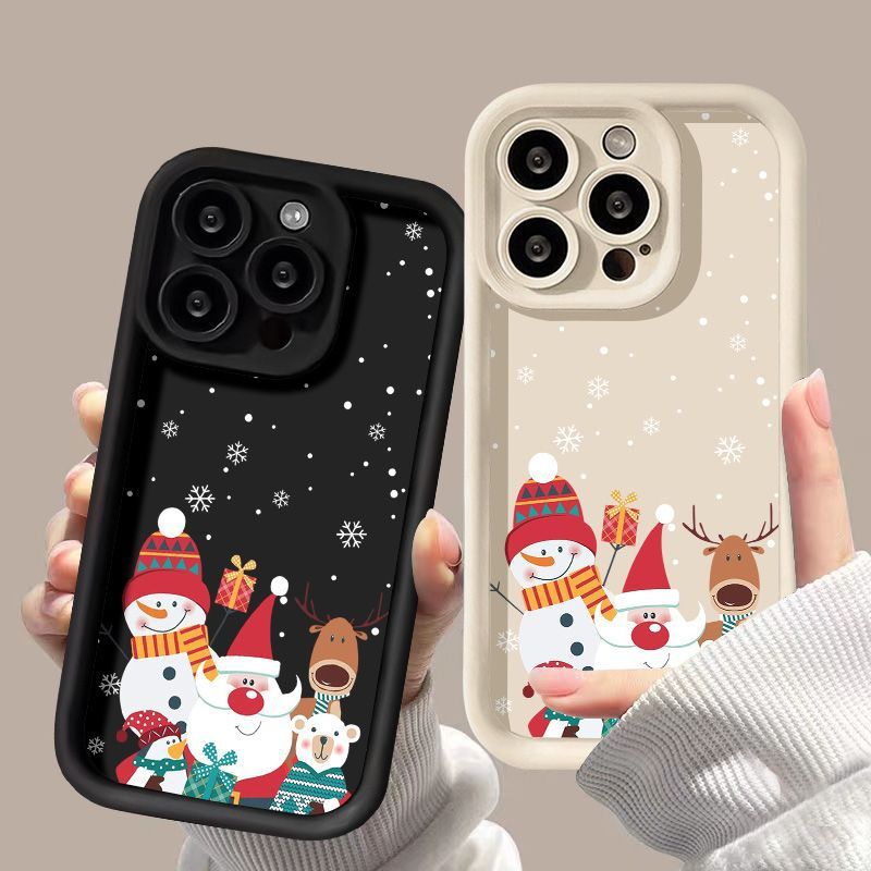 Cute Santa Claus Christmas Phone Case Frosted Shockproof