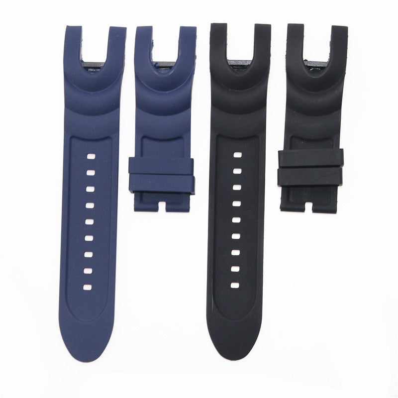 Fork Soft Silicone Inverter Watch Band Blue Black Edition