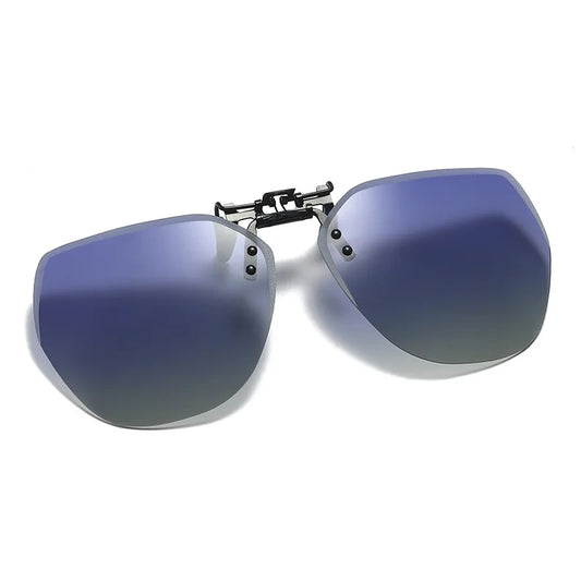 Polarized Clip-On Sunglasses Oversized Frameless – Free Shipping Includes Case