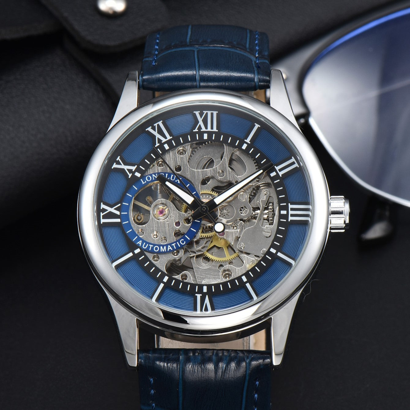 Roman Numerals Mechanical Watch for Men – Waterproof Business Style