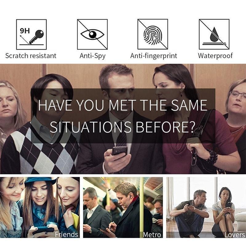 Matte Privacy Tempered Glass Screen Protector Anti Spy Film for iPhone 6–12