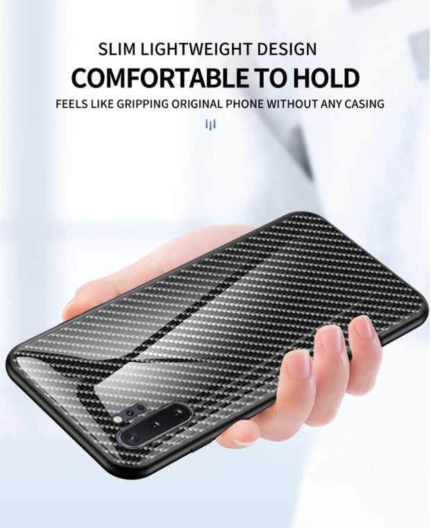 Graded Carbon Fiber Glass Toughened Phone Case For A51 A91