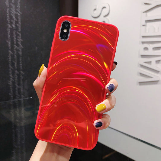 Rainbow Mirror 3D Glitter Gradient TPU Phone Case for iPhone 11–16 Pro Max Plus
