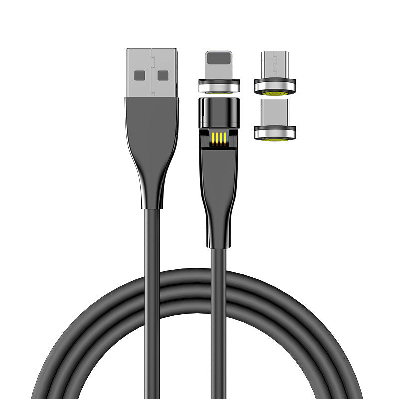 3 In 1 Magnetic Data Cable With 540 Degree Rotation