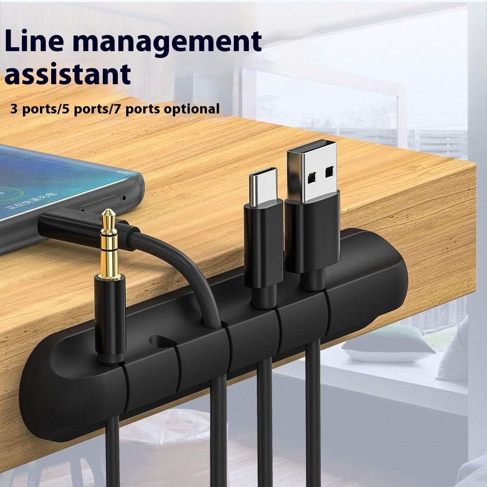 Desktop Fixed Charging Cable Organizer Protector Holder