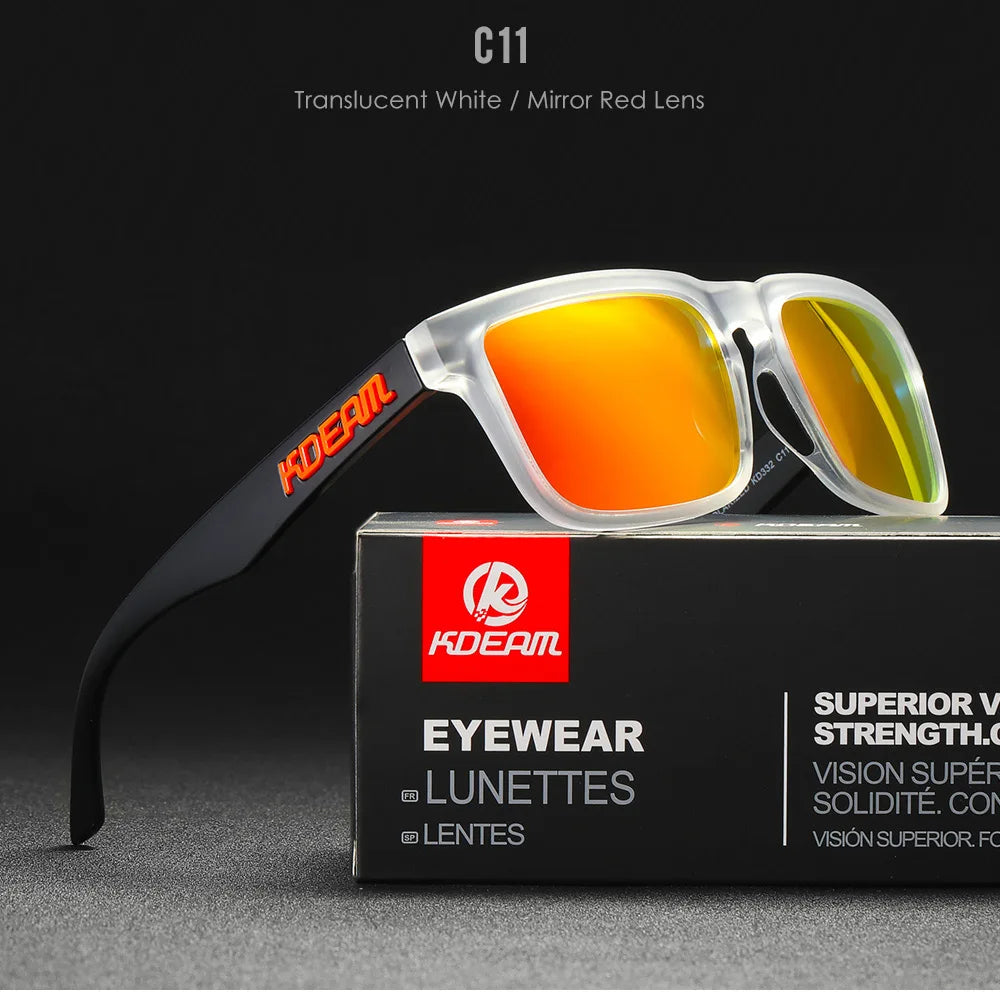 2022 Square Men'S Polarized Sunglasses Outdoors Lifestyle Coating Sun Glasses New Matching Colors with Box