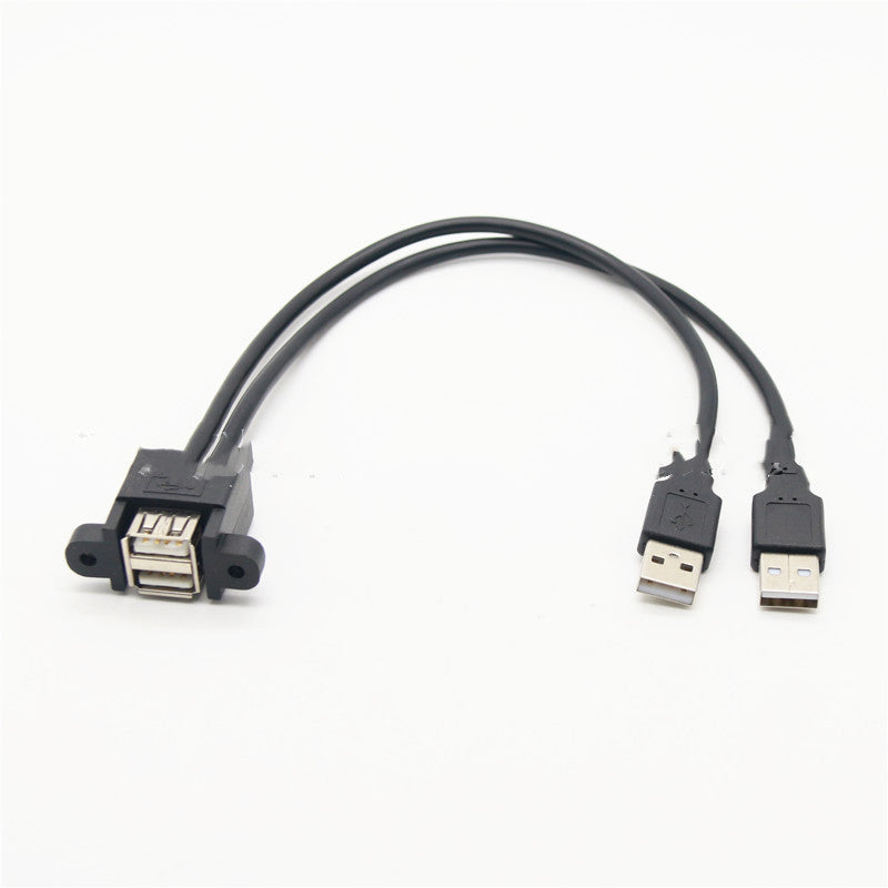 USB 2.0 Cable Dual Port USB Extension Cord Male to Female