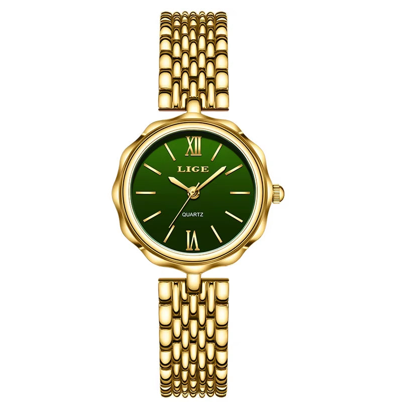 Luxury Top Brand Women'S Watches Elegant Fashion Gold Watch for Women Original Simple Quartz Waterproof Wristwatch Ladies