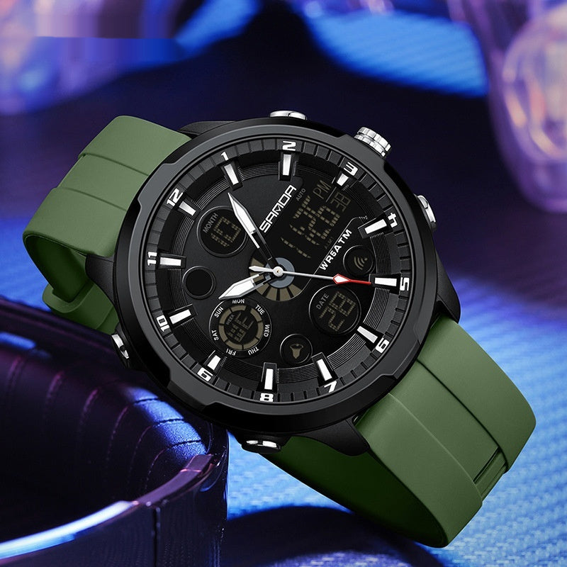 Men’s Sport Waterproof Multifunction Watch – Luminous Dial, Outdoor Casual Style