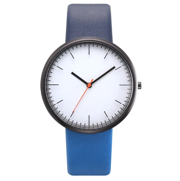 Gray PU Leather Quartz Watch for Women Casual Wrist Watch