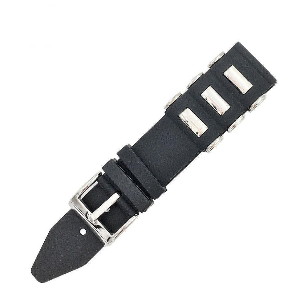Silicone Watch Strap 22mm Universal Black Compatible