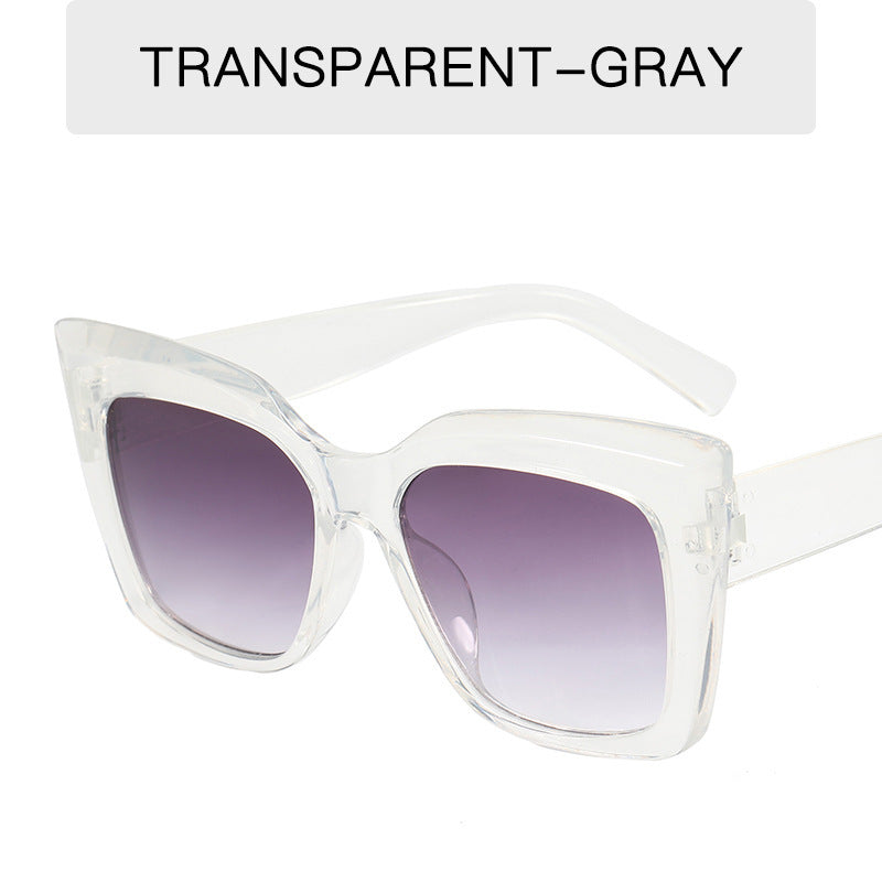 Large Frame Cat Eye Sunglasses for Women - Fashion Retro UV400 Resin Lens