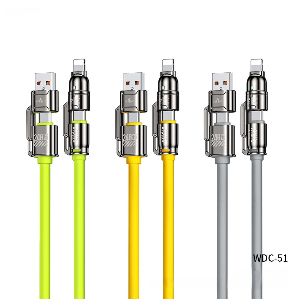 Four In One Fast Charge Data Cable Lightning Type C