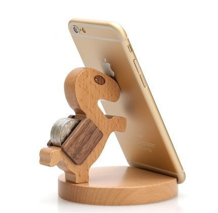 Beech Wood Lazy Phone Holder With Custom Lettering