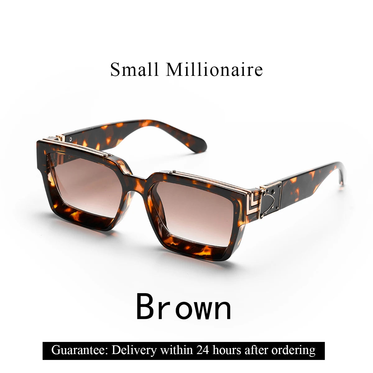 Retro Black Millionaire Shades Luxury Sunglasses 2025 for Men Designer Famous Brand Square Sun Glasses Man Women Sunglass