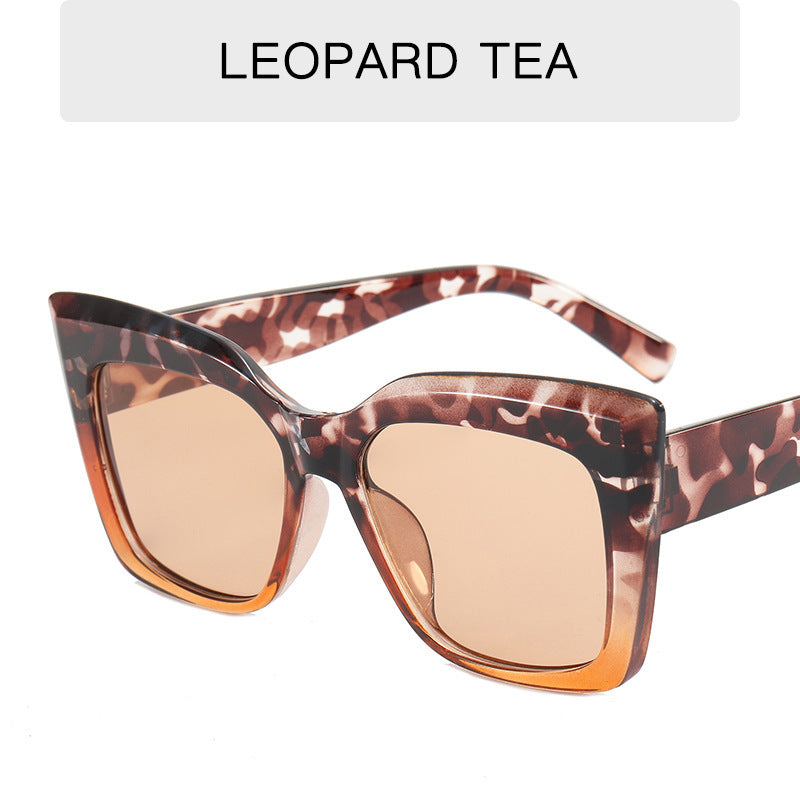 Large Frame Cat Eye Sunglasses for Women - Fashion Retro UV400 Resin Lens
