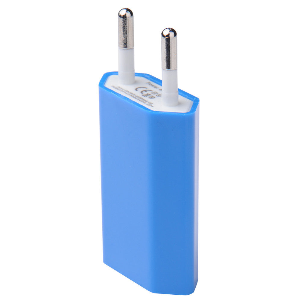 With Core European USB Charger Single Port Flat Plug 5V 1A