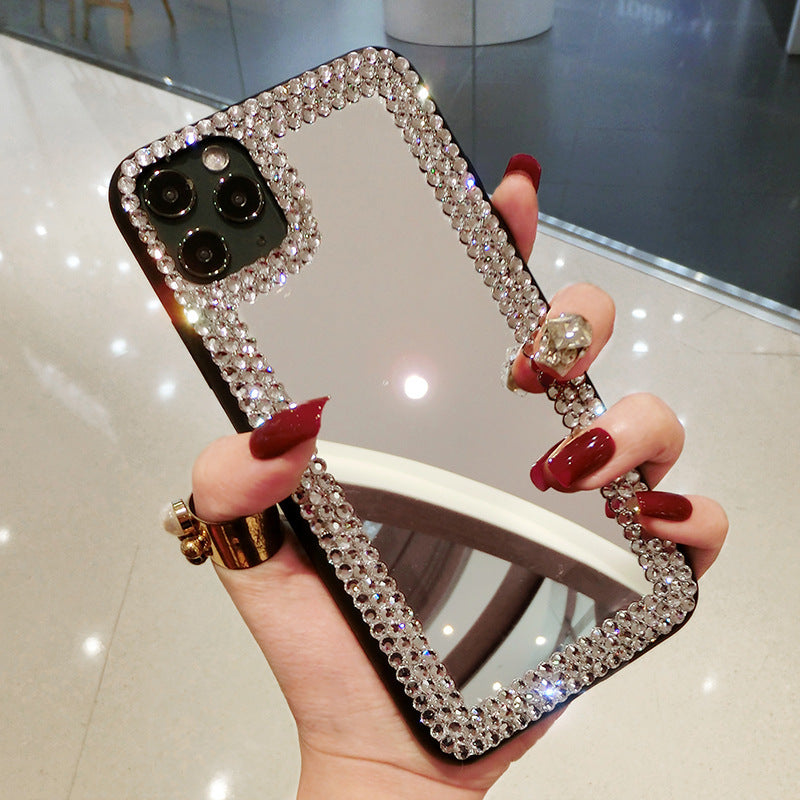 Rhinestone Encrusted Silicone Case for iPhone Drop Resistant