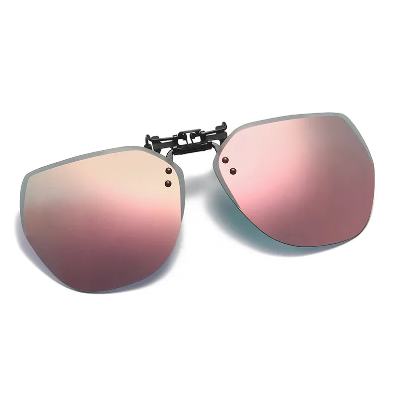 Polarized Clip-On Sunglasses Oversized Frameless – Free Shipping Includes Case