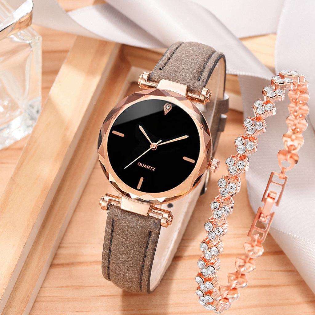 Casual Quartz Watch With Bracelet Set For Everyday Adults