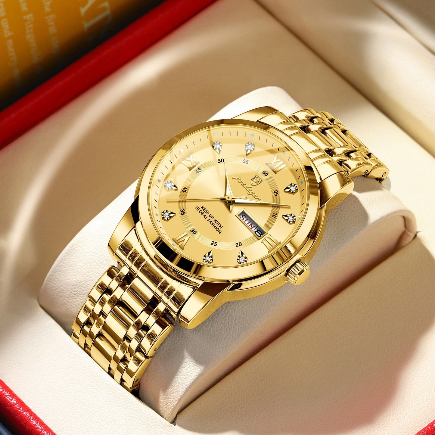 Men’s Quartz Watch Waterproof Luminous Double Calendar Stylish Colors