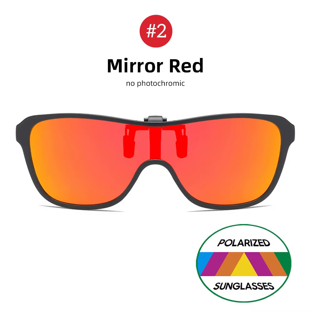 Flip Up Clip-On Sunglasses Polarized TR90 Driving – Free Shipping Includes Case