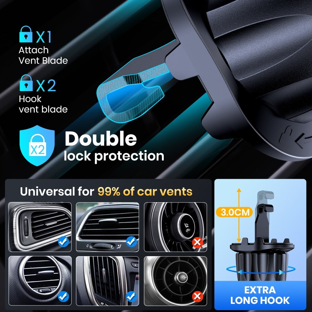 Car Rotating Air Outlet With Hook Navigator Phone Holder