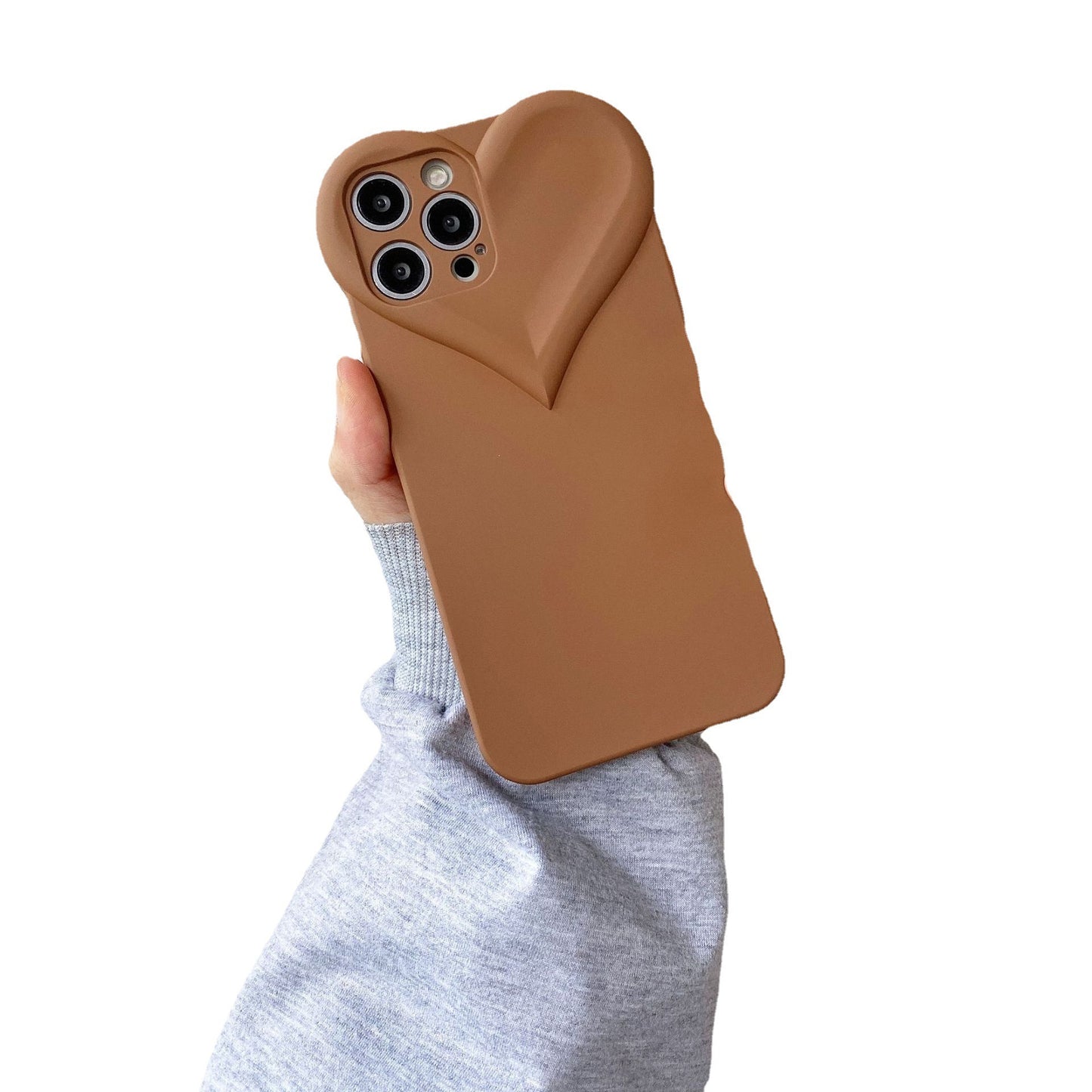 Love Heart TPU Phone Case European Style Protective Cover for iPhone X–15 Pro