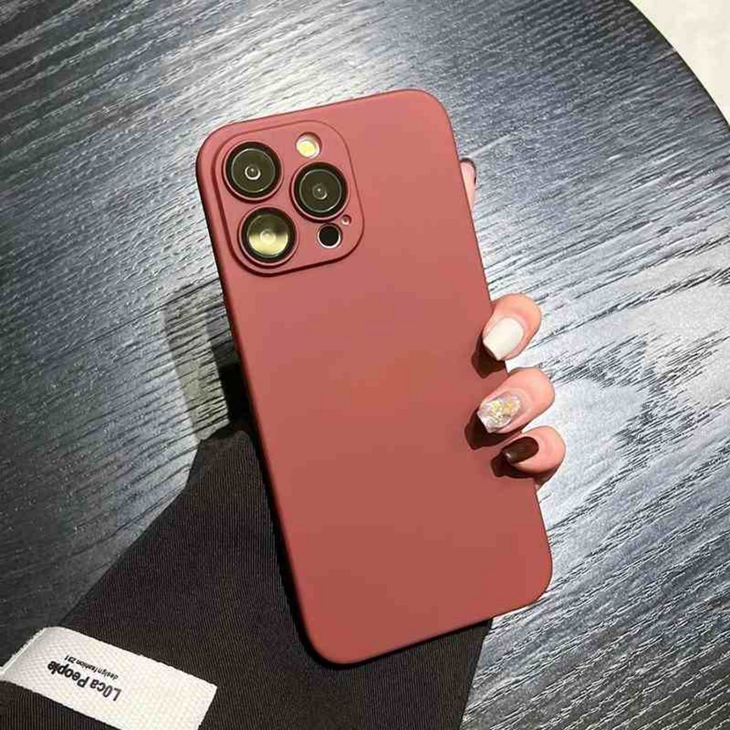 Simple Solid Color Frosted PC Phone Case Ultra Thin Anti Fall Cover for iPhone 14 16