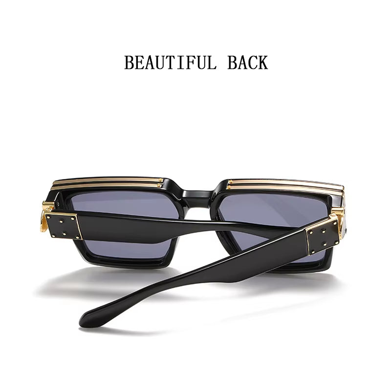 Millionaire Sunglasses for Men Vintage Square Fashion Glasses Luxury Retro Sunglasses Women Trending Punk Gafas De Sol Lentes