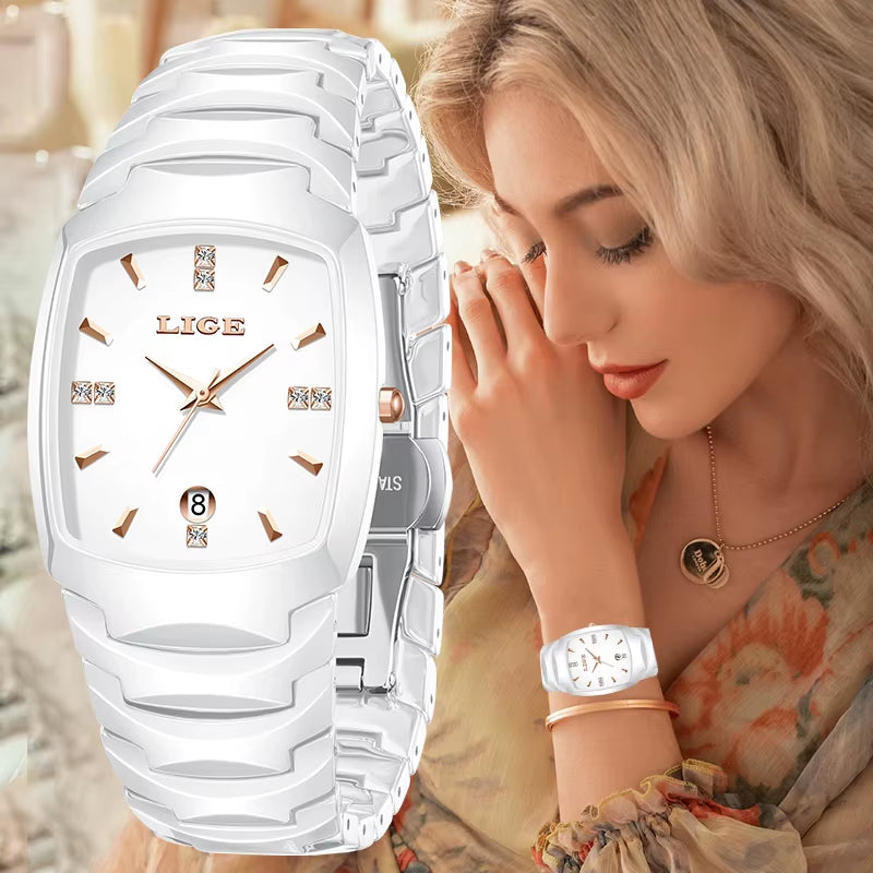 Fashion Luxury Woman Watch Simple Elegant Stainless Steel Casual Quartz Watches for Women Calendar Ladies Romantic Gift New