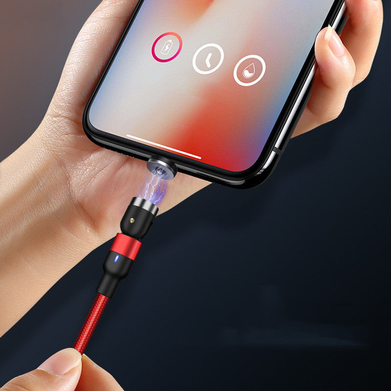 Magnetic Three In One Rotating Charging Cable Usb Type C