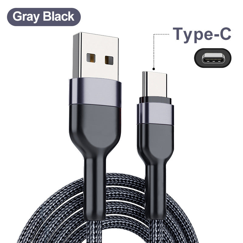 Nylon Braided Copper Fast USB Type C Micro USB Cable 0.5m