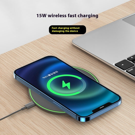 Desktop Phone Round Wireless Charger 15W Fast Charge