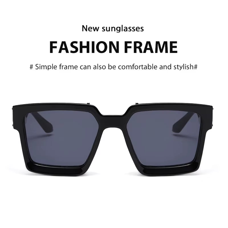 Millionaire Sunglasses for Men Vintage Square Fashion Glasses Luxury Retro Sunglasses Women Trending Punk Gafas De Sol Lentes