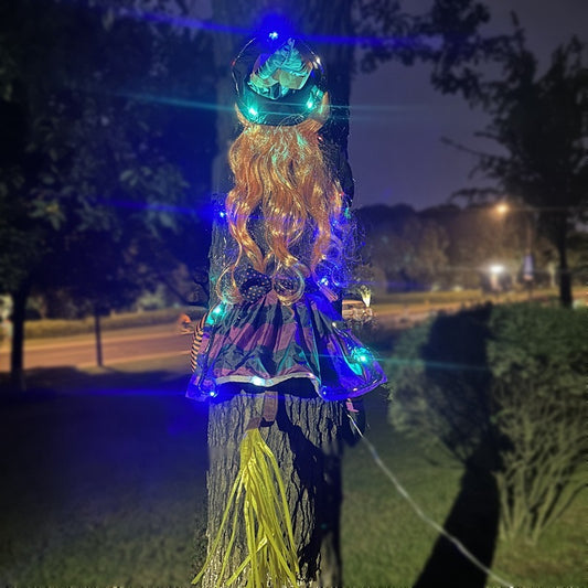 Halloween Witch Pendant Outdoor Courtyard Hanging Decoration Spooky Ornament