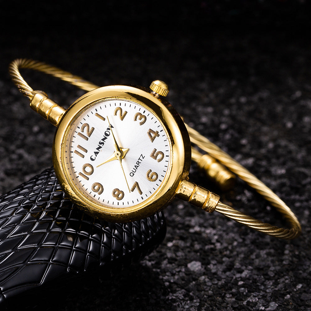 Ladies Small Dial Mini Premium Bracelet Watch Gold Silver