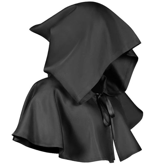 Grim Reaper Cloak, Halloween Costume For Men, Black Medieval Hooded Cape, Cosplay Costume, Gothic Party Robe