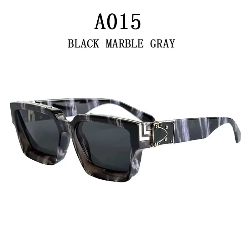 Millionaire Sunglasses for Men Vintage Square Fashion Glasses Luxury Retro Sunglasses Women Trending Punk Gafas De Sol Lentes