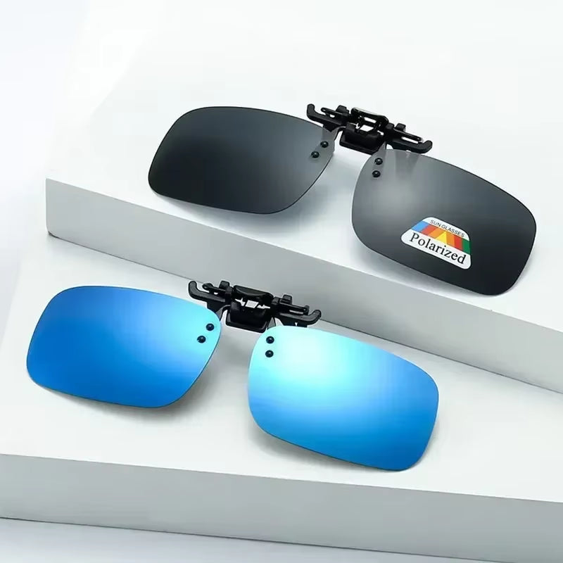 Polarized Clip Sunglasses Night Vision Outdoor Shades - Free Shipping W/ Case