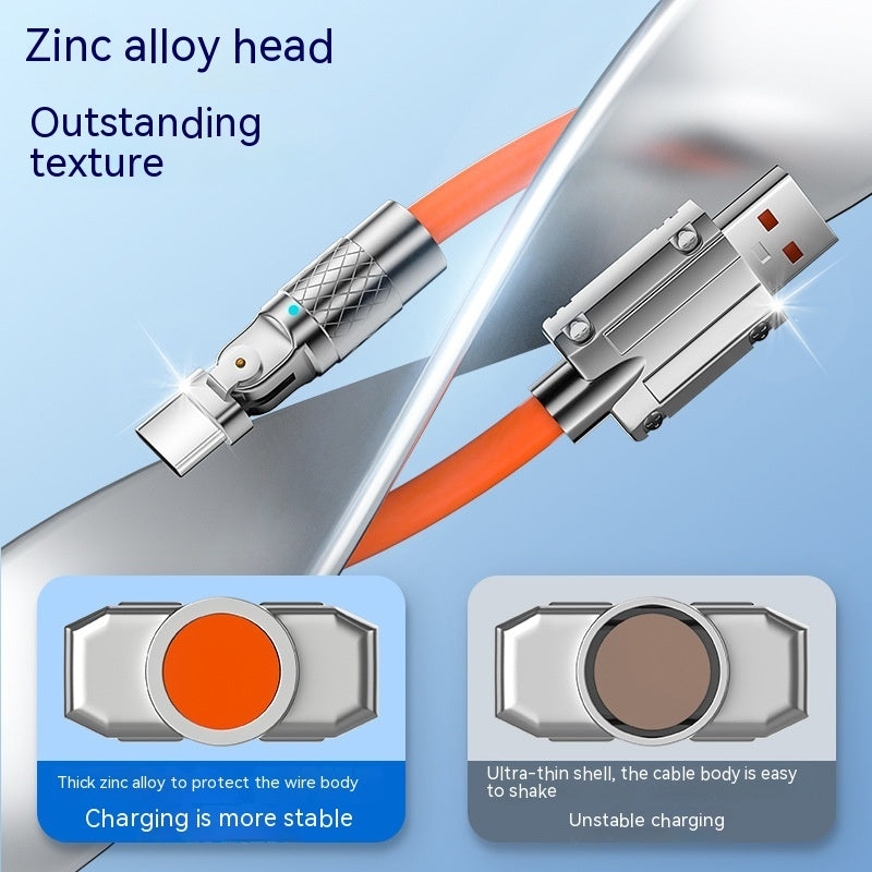 Mobile Game Rotating Elbow USB Cable Super Fast Charging