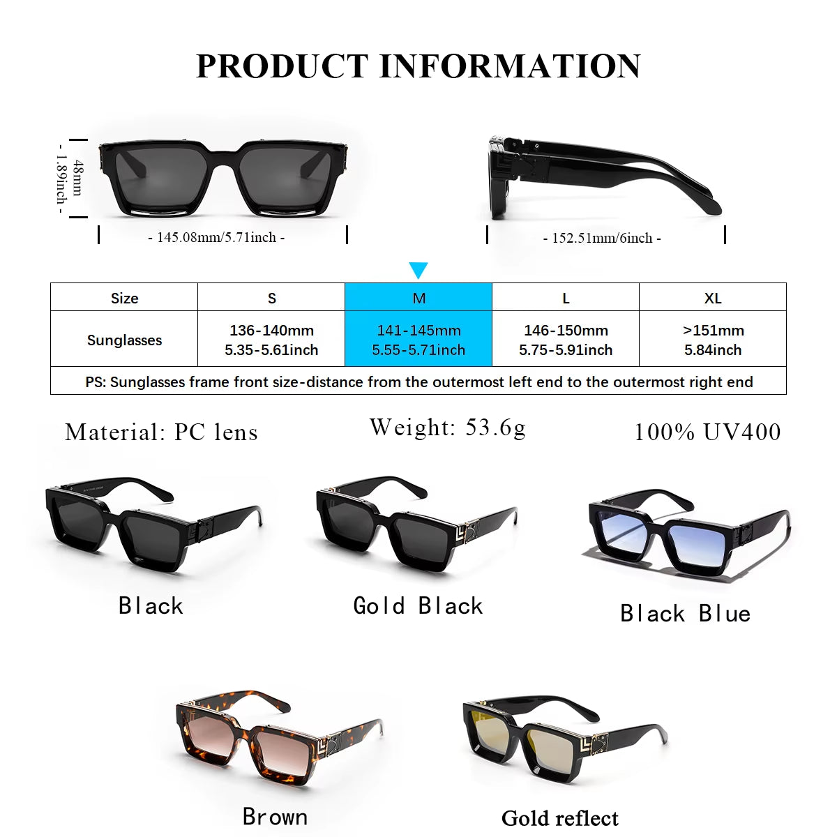 Retro Black Millionaire Shades Luxury Sunglasses 2025 for Men Designer Famous Brand Square Sun Glasses Man Women Sunglass