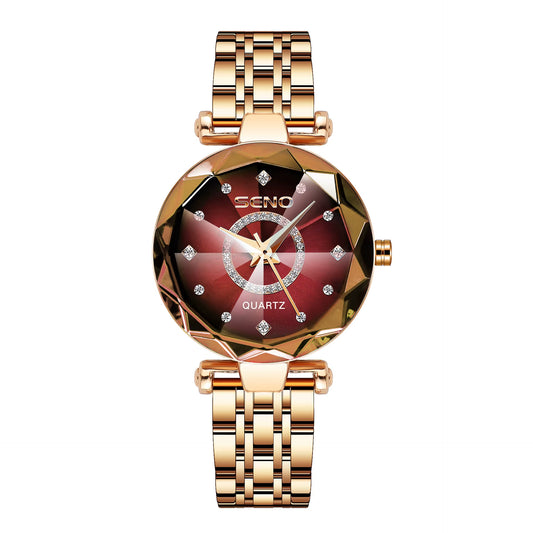 Crystal Bracelet Quartz Watch for Ladies Rose Gold – Free Shipping Includes Case