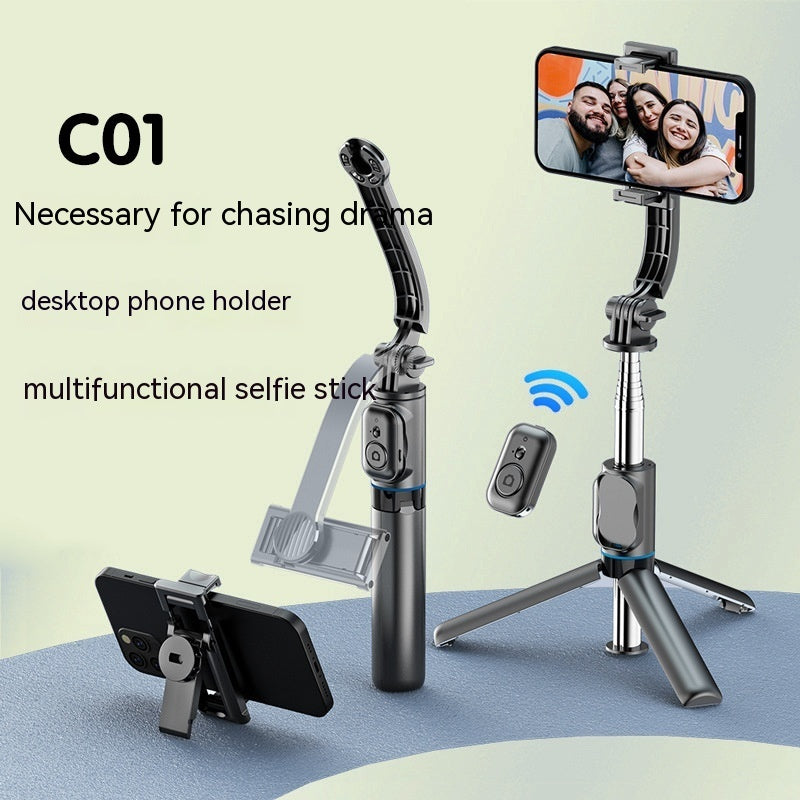 Detachable Desktop Stand Bluetooth Selfie Stick Remote