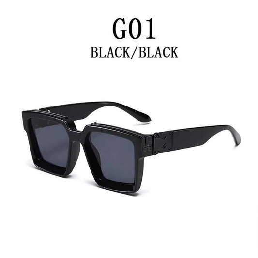 Millionaire Sunglasses for Men Vintage Square Fashion Glasses Luxury Retro Sunglasses Women Trending Punk Gafas De Sol Lentes