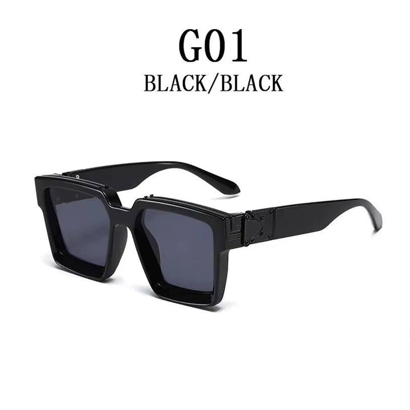 Millionaire Sunglasses for Men Vintage Square Fashion Glasses Luxury Retro Sunglasses Women Trending Punk Gafas De Sol Lentes