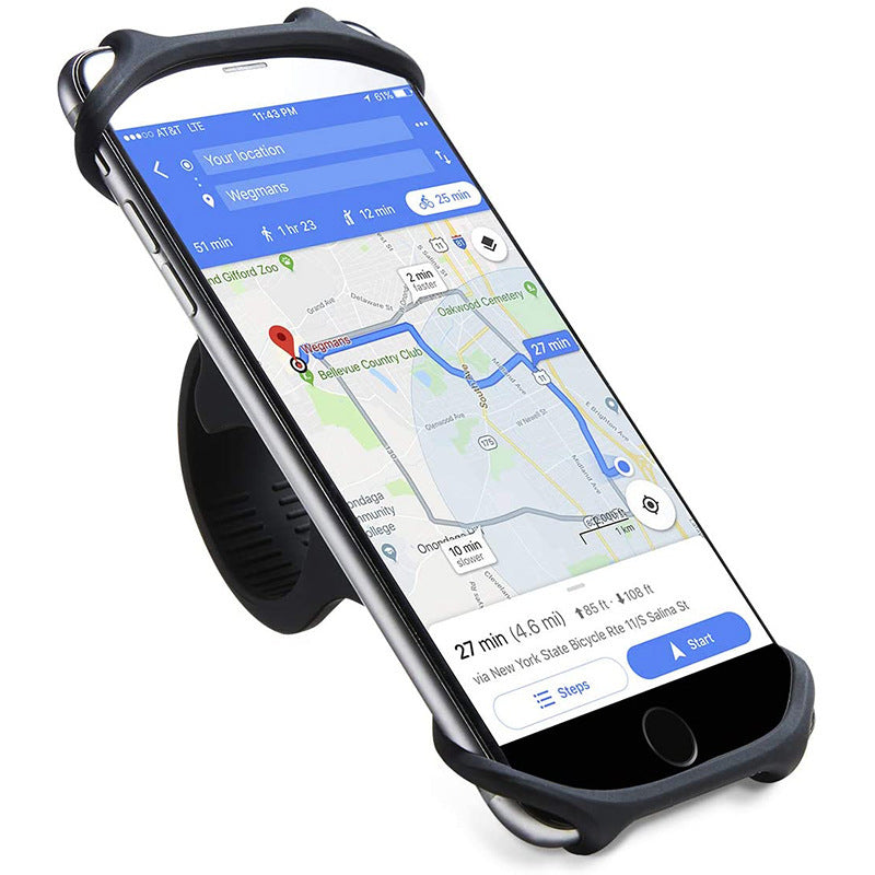 Outdoor Navigation Bicycle Phone Holder With Fixed Strap