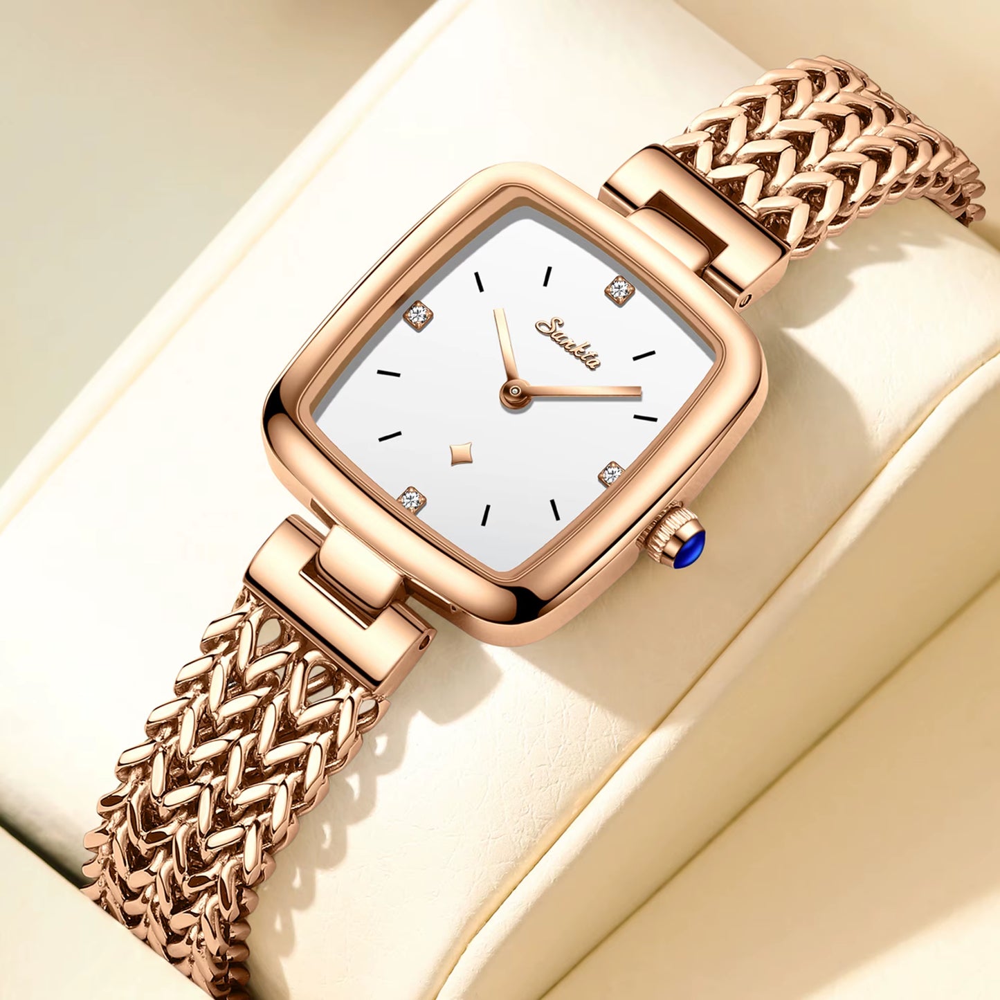 LIGE Women's Luxury Waterproof Quartz Watch - Casual Military Sport Square Timepiece